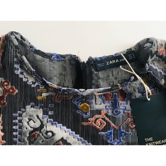 Zara knitwear collection velvet mini dress - Picture 5 of 8